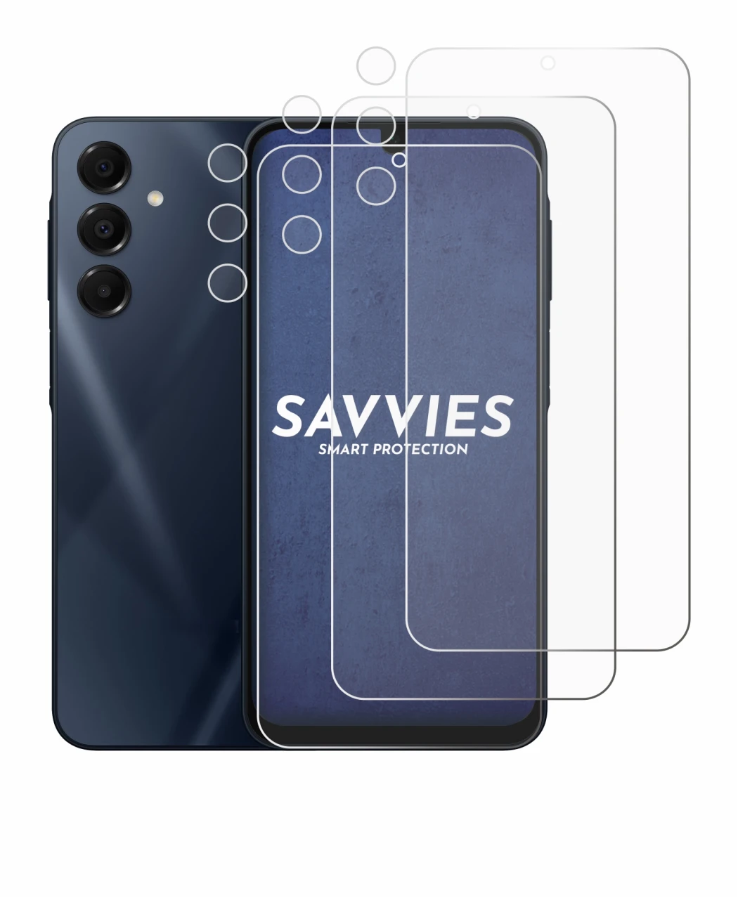 Imagen del dispositivo Samsung Galaxy A16 5G (Frontal+Cámara) con una amplia variedad de protectores de pantalla.