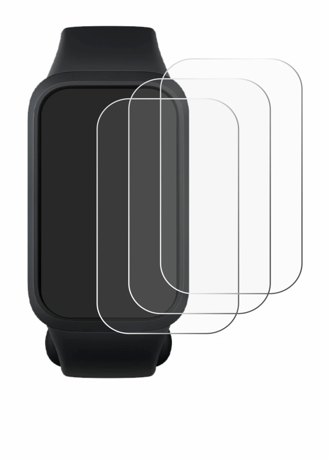 Imagen del dispositivo Xiaomi Smart Band 9 Active con una amplia variedad de protectores de pantalla.