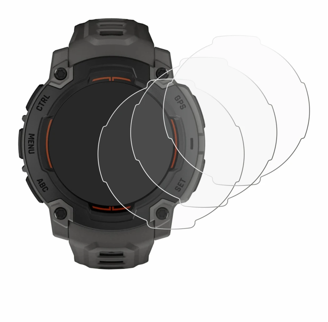 Imagen del dispositivo Garmin Instinct E (45 mm) con una amplia variedad de protectores de pantalla.