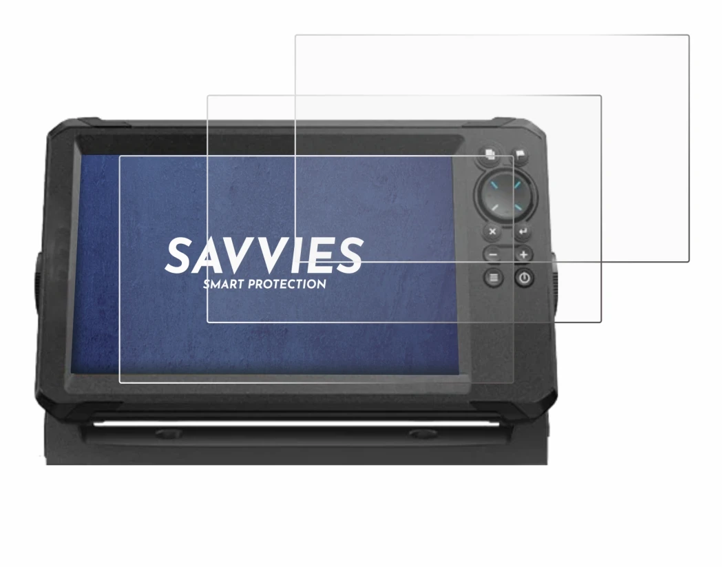 Imagen del dispositivo Lowrance Eagle 9 con una amplia variedad de protectores de pantalla.