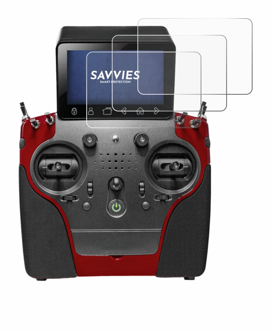 Imagen del dispositivo PowerBox Systems Atom con una amplia variedad de protectores de pantalla.