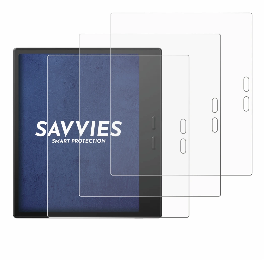 Imagen del dispositivo Boox Go 7 con una amplia variedad de protectores de pantalla.