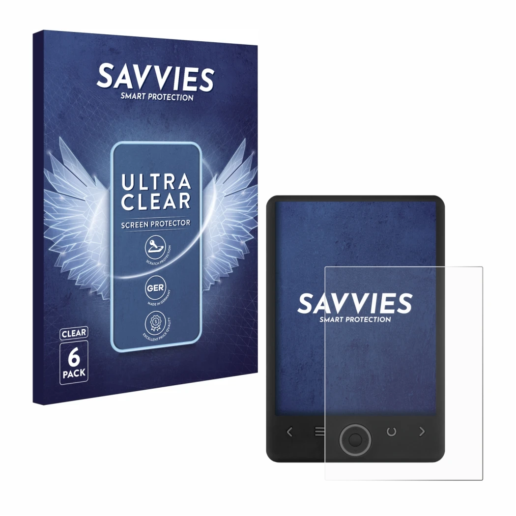 Parte frontal de un envase de producto con el logotipo de la marca Savvies. Al lado se muestra el dispositivo SPC Light 2 con 