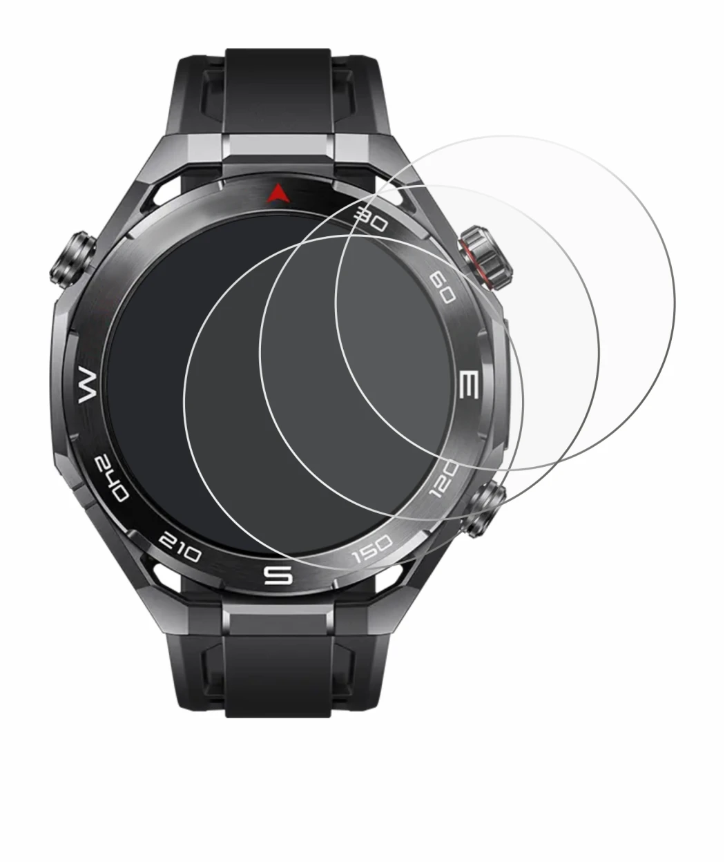 Imagen del dispositivo Huawei Watch Ultimate 2 Black con una amplia variedad de protectores de pantalla.