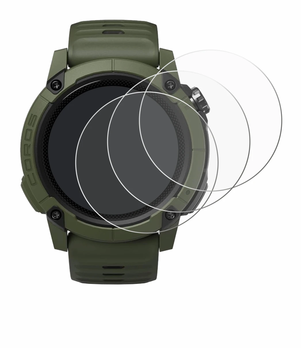 Imagen del dispositivo Coros NOMAD con una amplia variedad de protectores de pantalla.