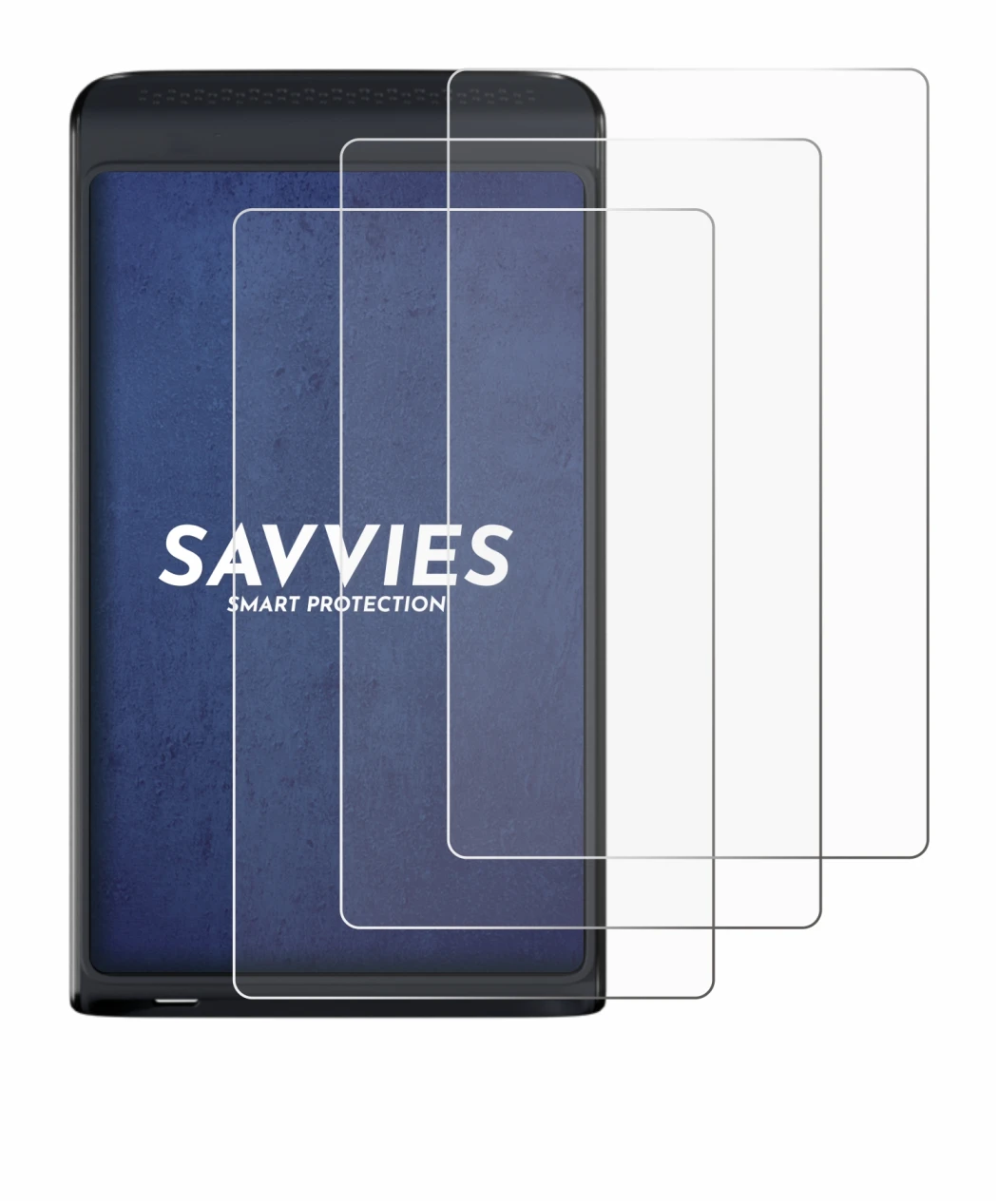 Imagen del dispositivo Vasco Translator Q1 con una amplia variedad de protectores de pantalla.