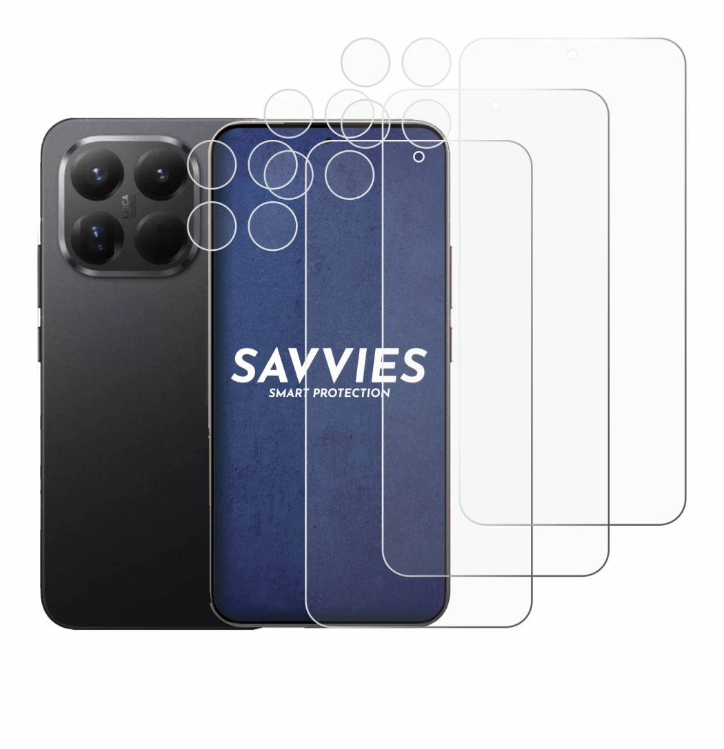 Imagen del dispositivo Xiaomi 15T Pro (Frontal+Cámara) con una amplia variedad de protectores de pantalla.