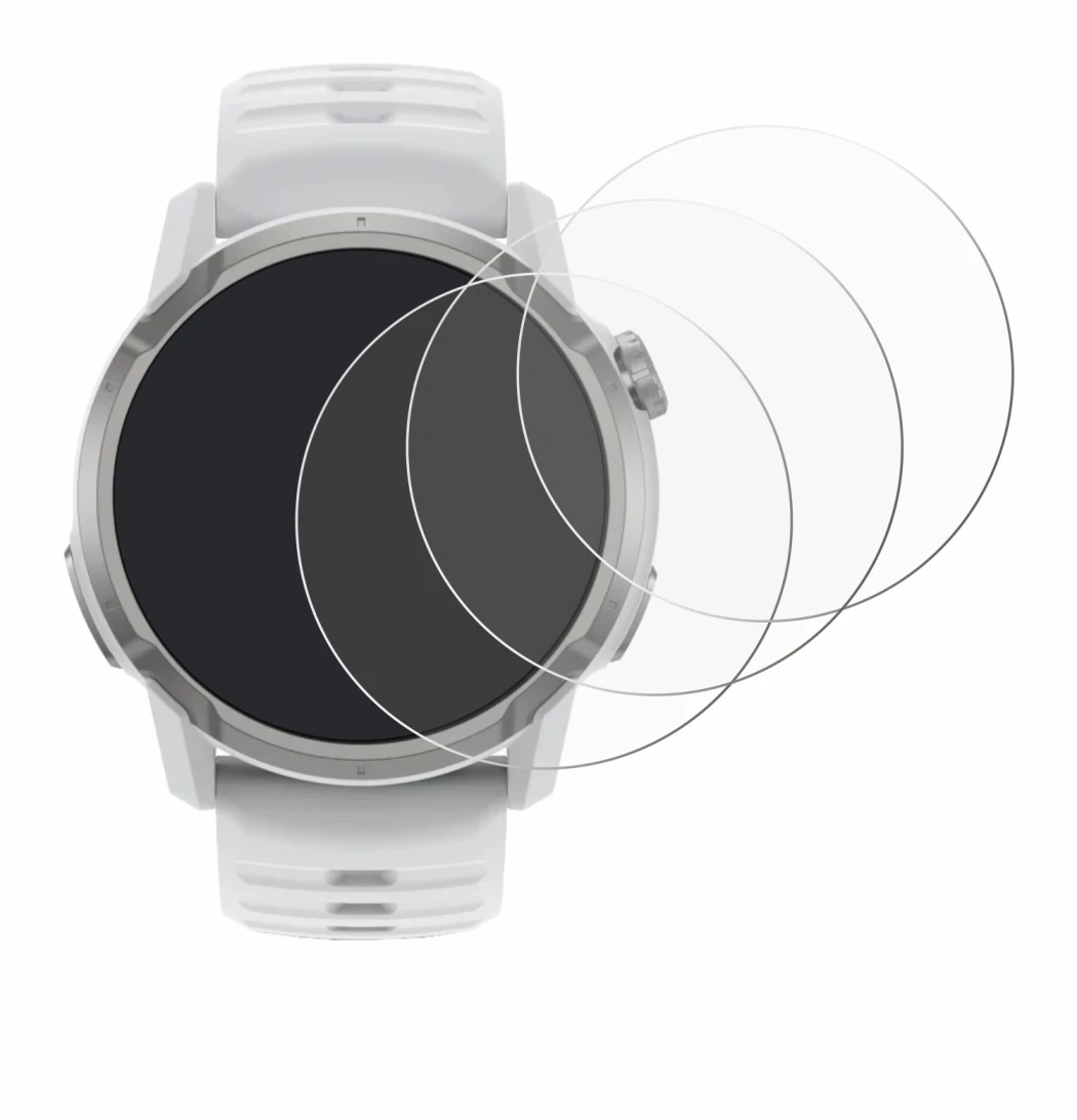 Imagen del dispositivo Coros Apex 4 (46 mm) con una amplia variedad de protectores de pantalla.