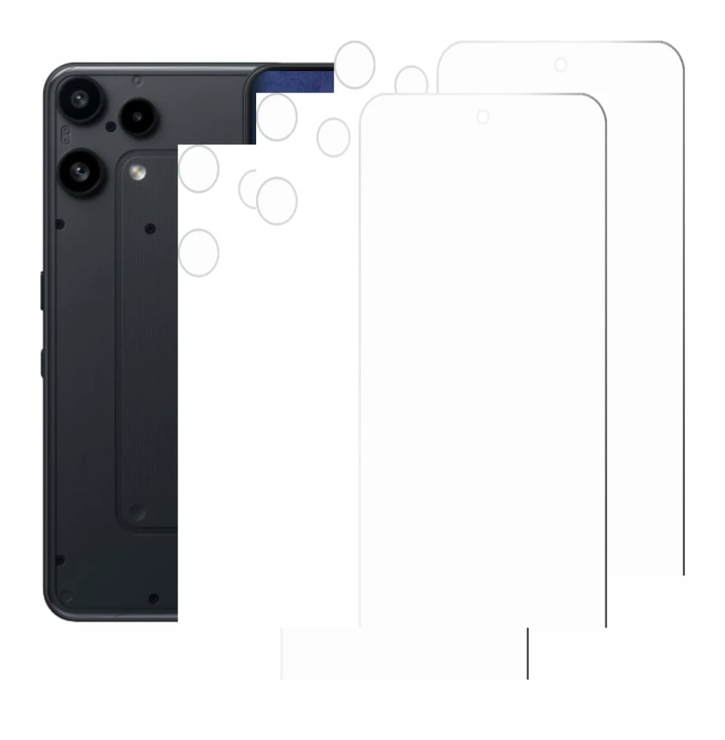 Imagen del dispositivo Nothing Phone (3a) Lite (Frontal+Cámara) con una amplia variedad de protectores de pantalla.