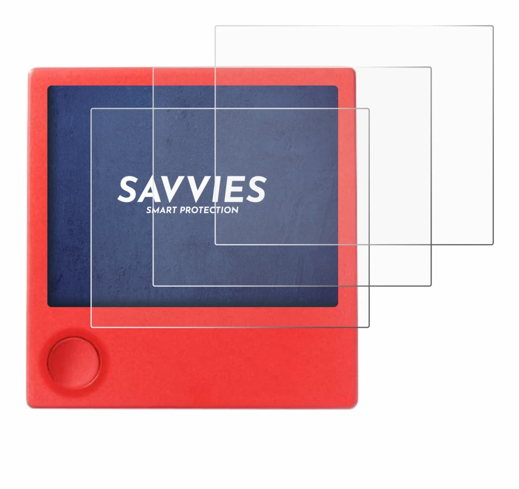 Imagen del dispositivo PicPak E-Ink Display con una amplia variedad de protectores de pantalla.