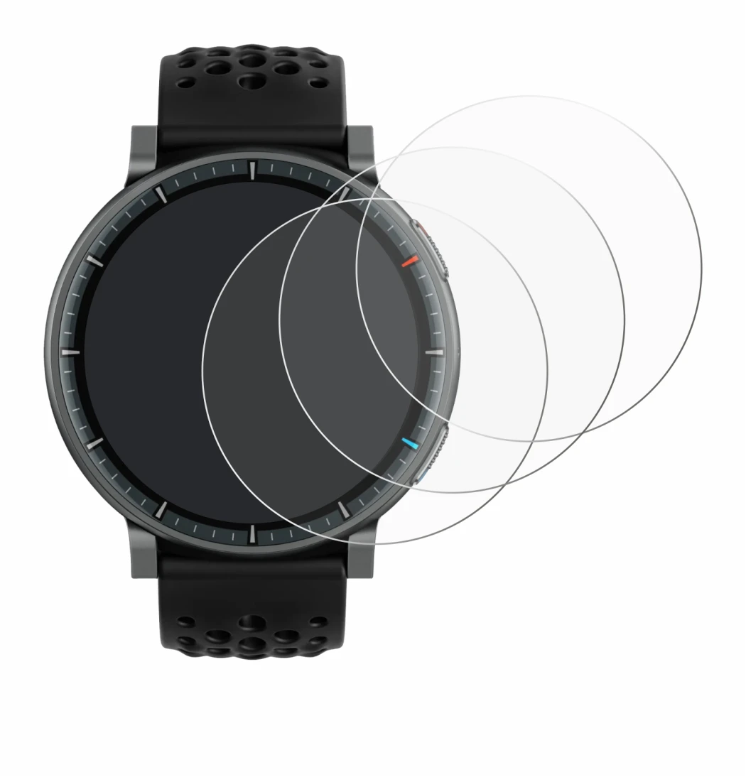 Imagen del dispositivo Amazfit Active Max con una amplia variedad de protectores de pantalla.