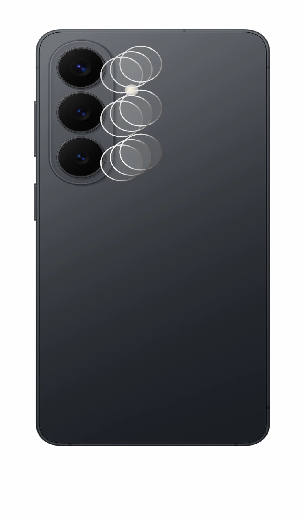 Imagen del dispositivo Samsung Galaxy S26 (SÓLO Cámara) con una amplia variedad de protectores de pantalla.