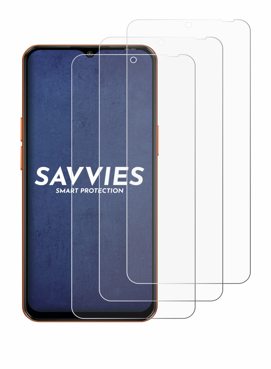 Imagen del dispositivo Oscal Flat 3C con una amplia variedad de protectores de pantalla.