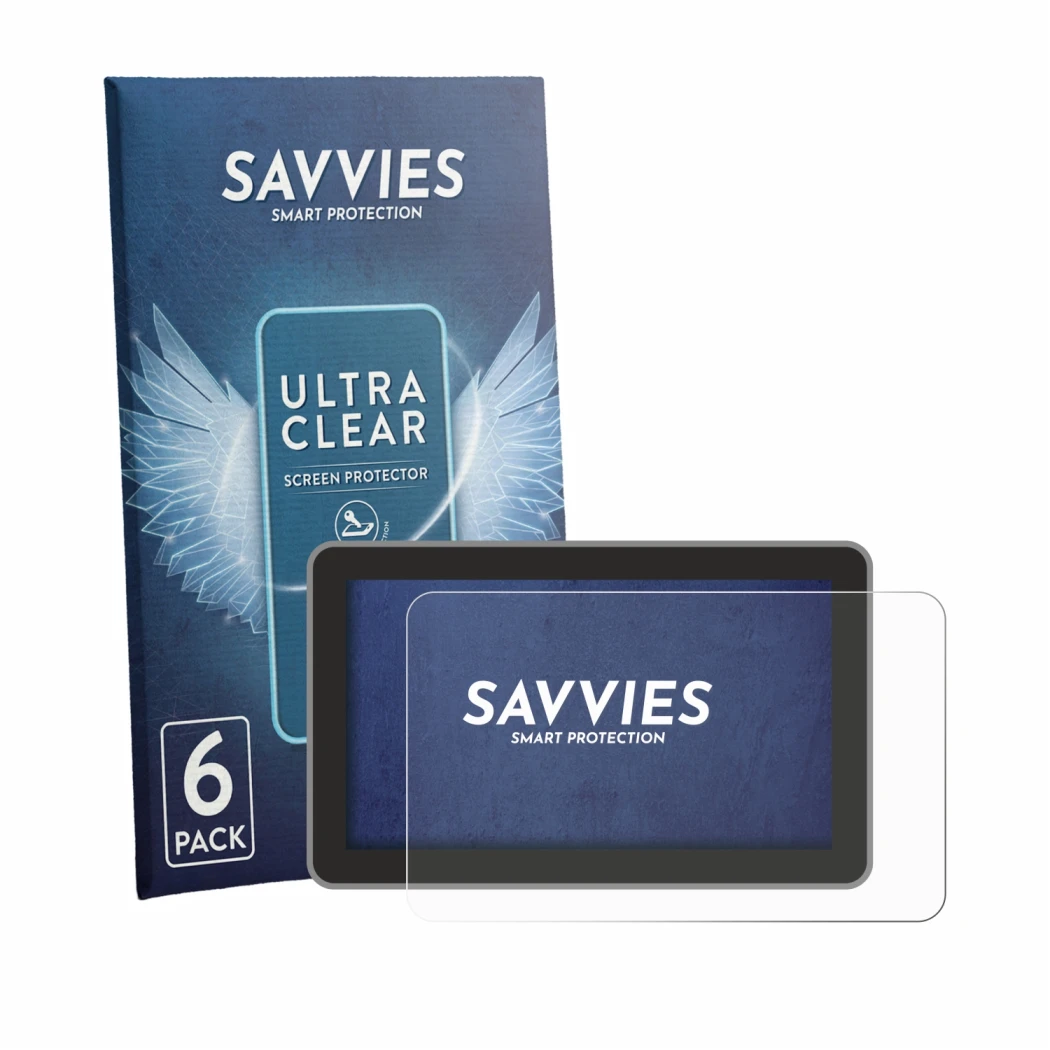 Parte frontal de un envase de producto con el logotipo de la marca Savvies. Al lado se muestra el dispositivo Bambu Lab H2S co