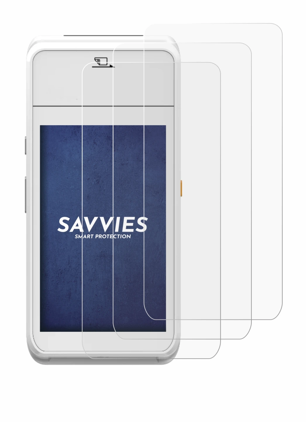 Imagen del dispositivo Pax A99 con una amplia variedad de protectores de pantalla.