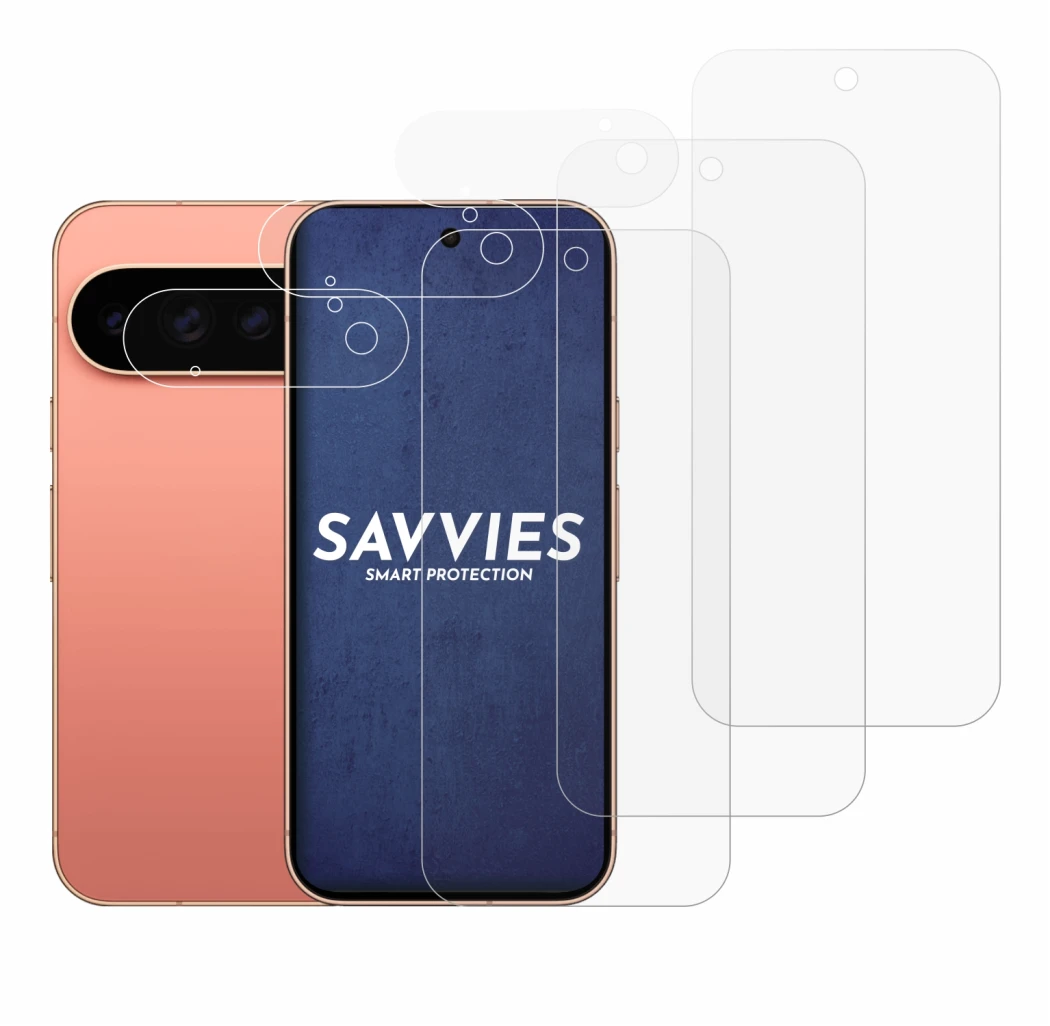 Imagen del dispositivo Google Pixel 11 Pro (Frontal+Cámara) con una amplia variedad de protectores de pantalla.