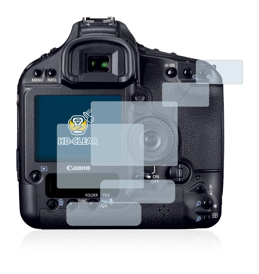 Imagen del dispositivo Canon EOS 1D Mark IV con una amplia variedad de protectores de pantalla.
