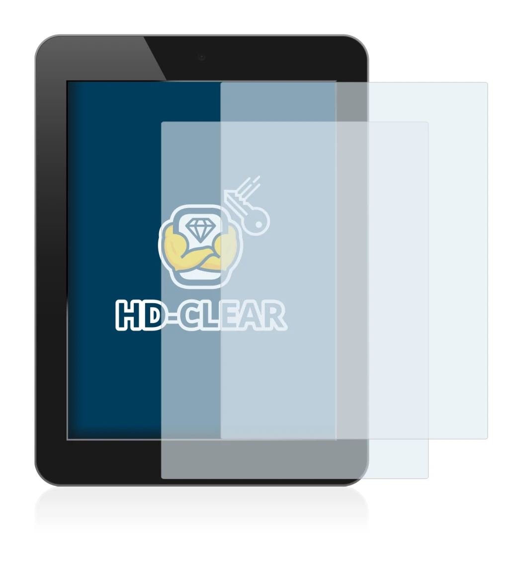 Imagen del dispositivo con una amplia variedad de protectores de pantalla.