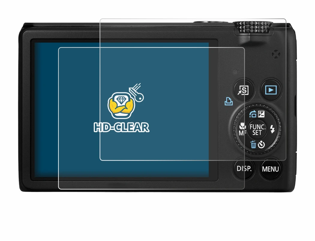 Imagen del dispositivo Canon PowerShot S95 con una amplia variedad de protectores de pantalla.