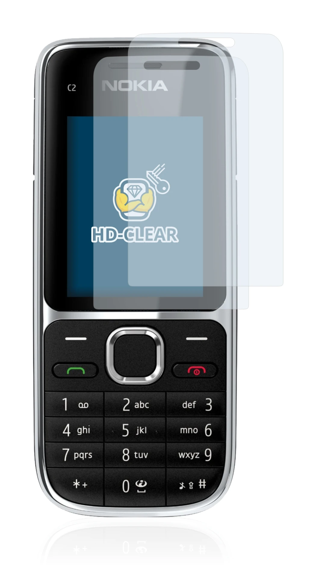 Imagen del dispositivo Nokia C2-01 con una amplia variedad de protectores de pantalla.