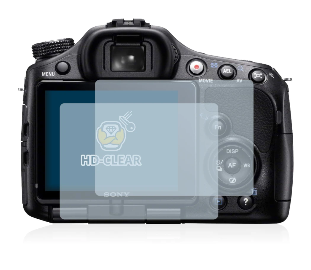 Imagen del dispositivo Sony Alpha 65V (SLT-A65V) con una amplia variedad de protectores de pantalla.