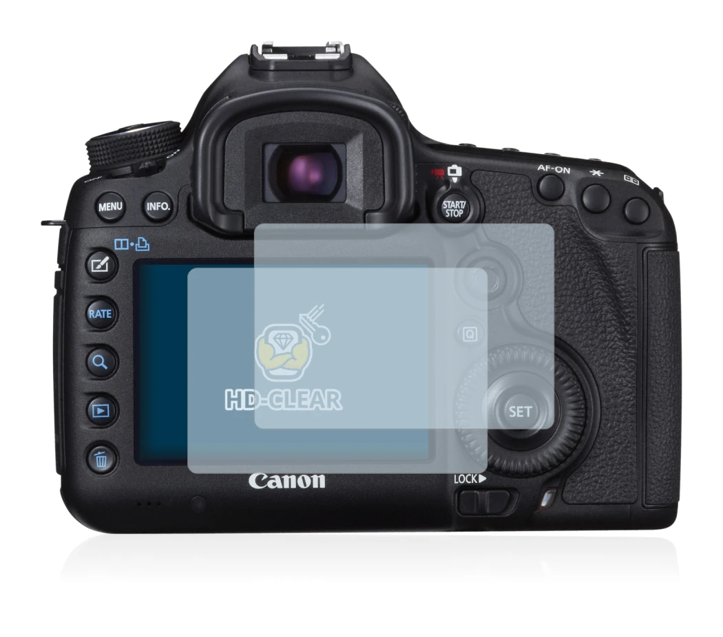 Imagen del dispositivo Canon EOS 5D Mark III con una amplia variedad de protectores de pantalla.