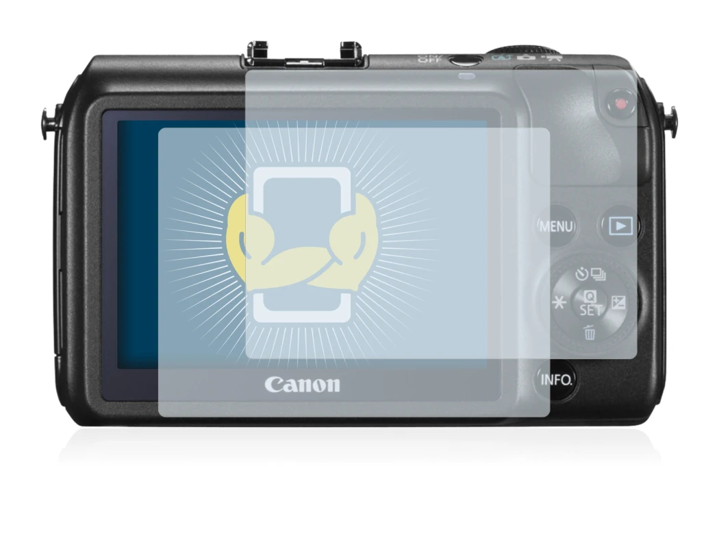Imagen del dispositivo Canon EOS M con una amplia variedad de protectores de pantalla.