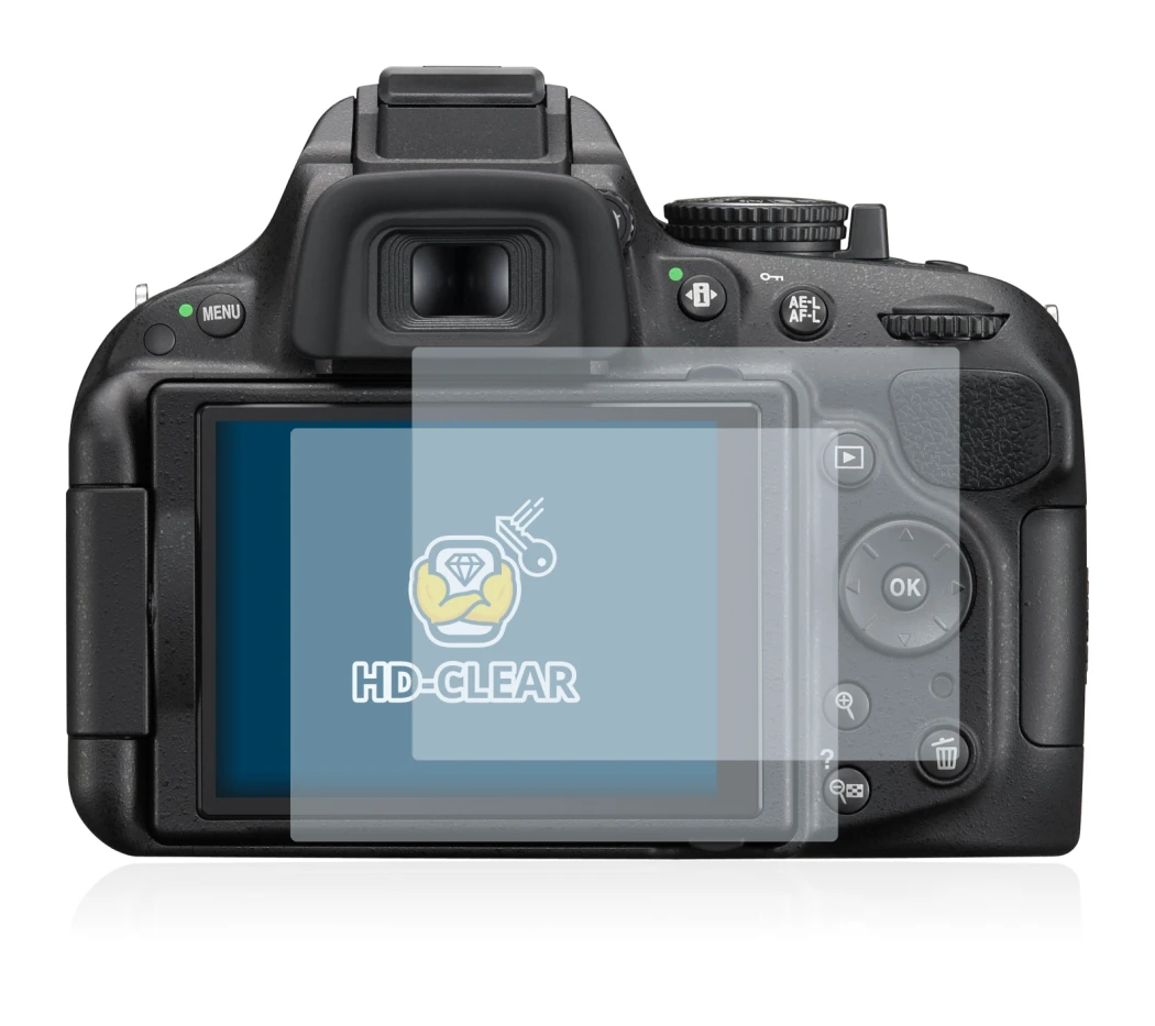 Imagen del dispositivo Nikon D5200 con una amplia variedad de protectores de pantalla.
