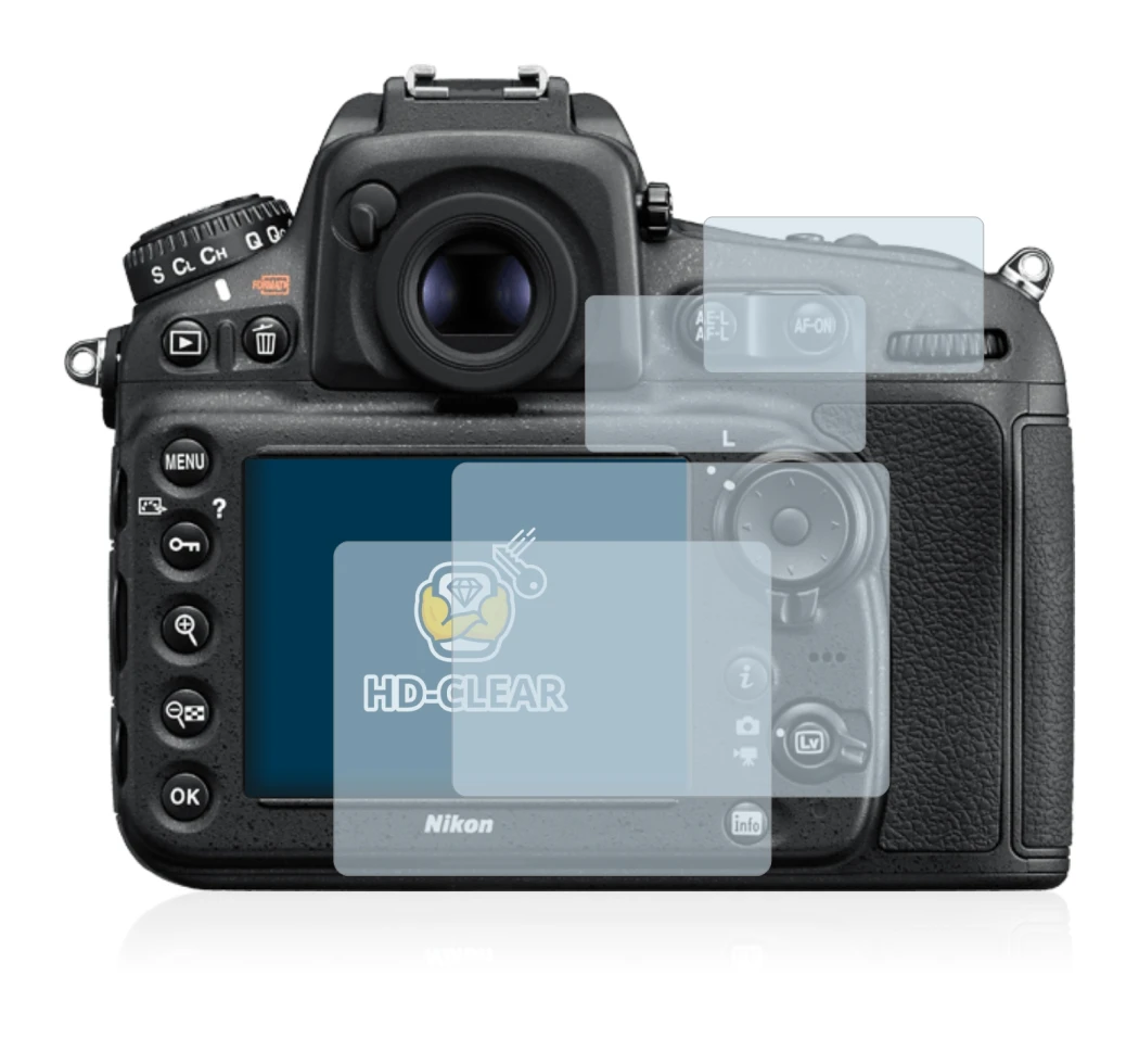 Imagen del dispositivo Nikon D810 con una amplia variedad de protectores de pantalla.