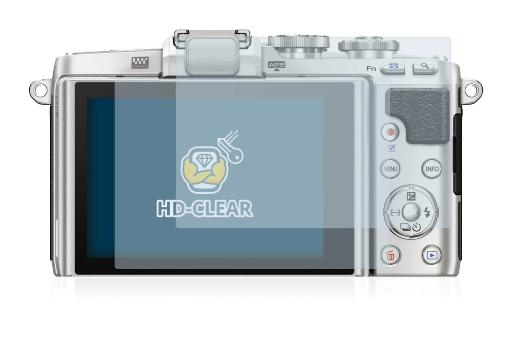 Imagen del dispositivo Olympus PEN E-PL7 con una amplia variedad de protectores de pantalla.