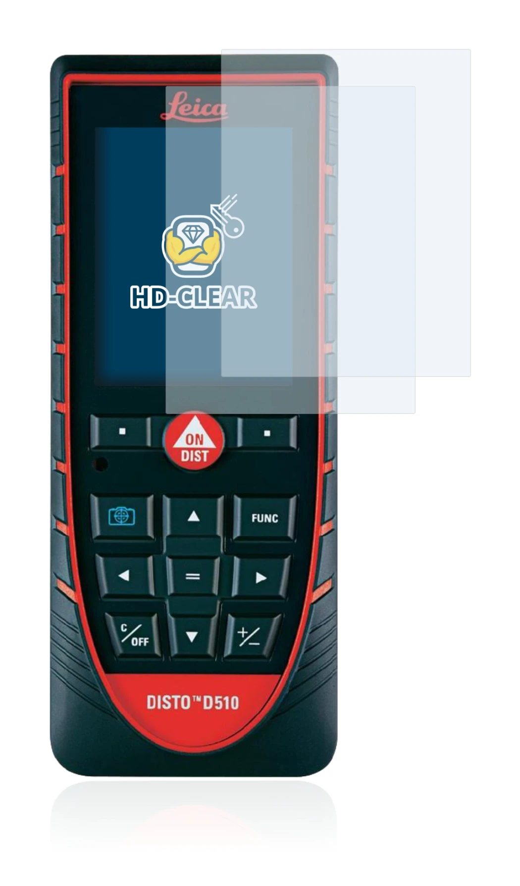 Imagen del dispositivo Leica DISTO D510 con una amplia variedad de protectores de pantalla.