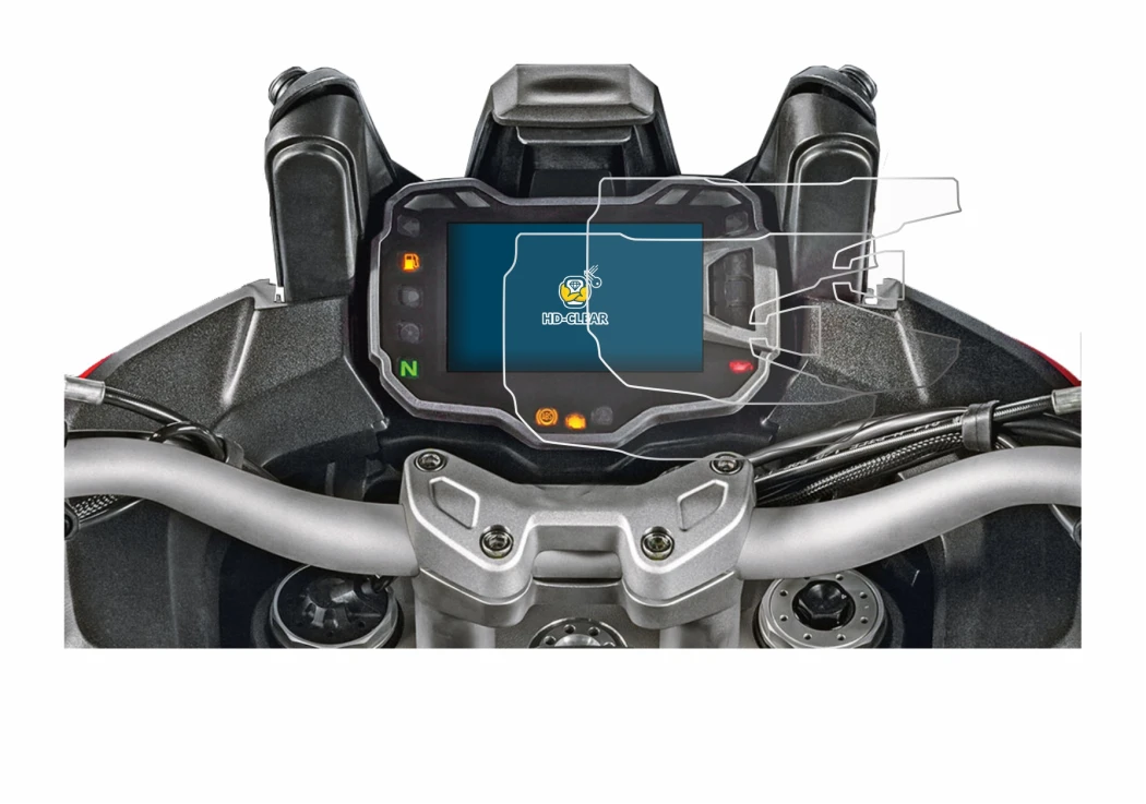 Imagen del dispositivo Ducati Multistrada 1200 2015+ Pantalla del velocímetro con una amplia variedad de protectores de pantal