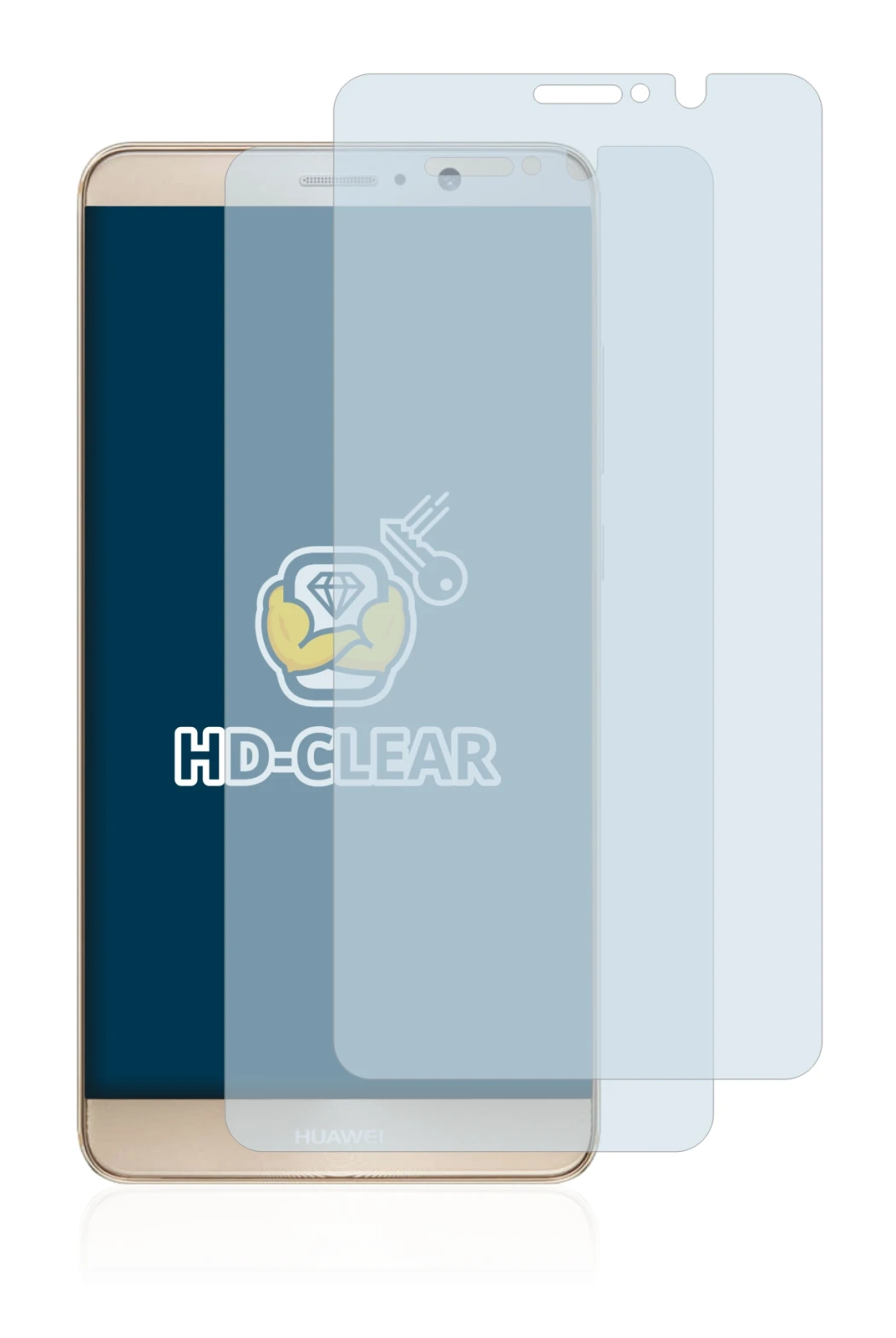 Imagen del dispositivo Huawei Mate 9 con una amplia variedad de protectores de pantalla.