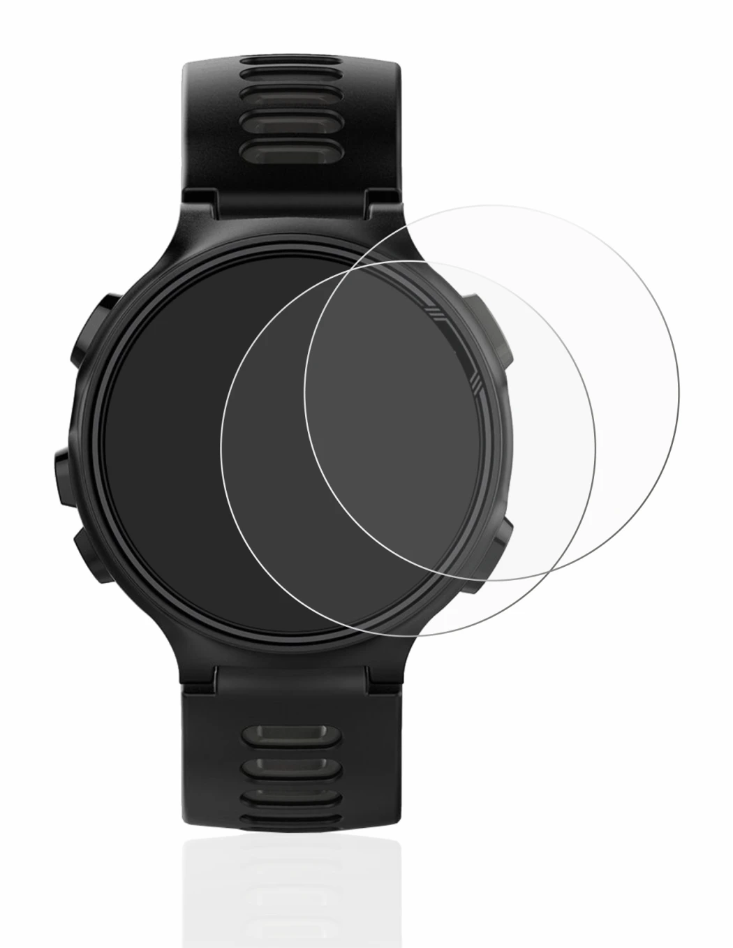 Imagen del dispositivo Garmin Forerunner 735XT con una amplia variedad de protectores de pantalla.