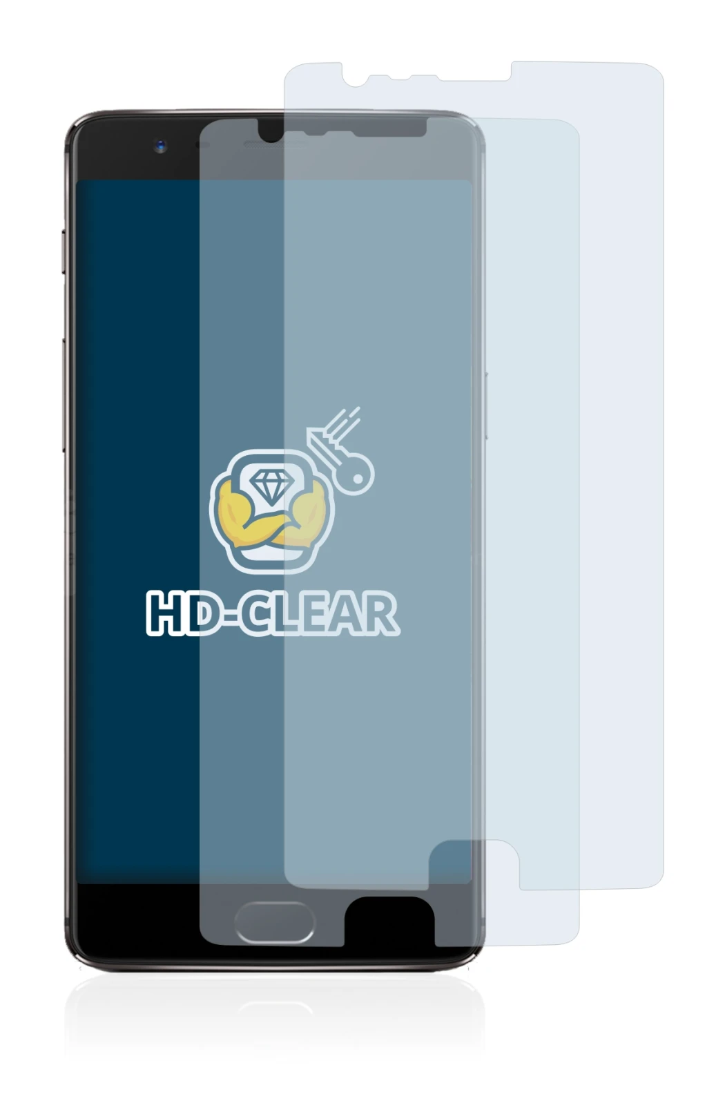 Imagen del dispositivo OnePlus 3T con una amplia variedad de protectores de pantalla.