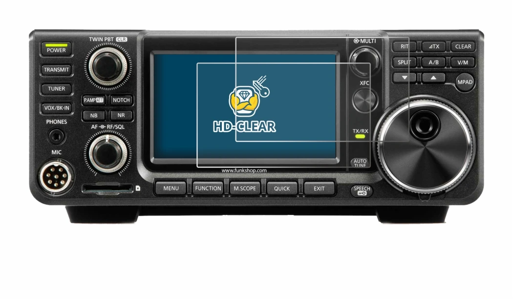 Imagen del dispositivo Icom IC-7300 con una amplia variedad de protectores de pantalla.
