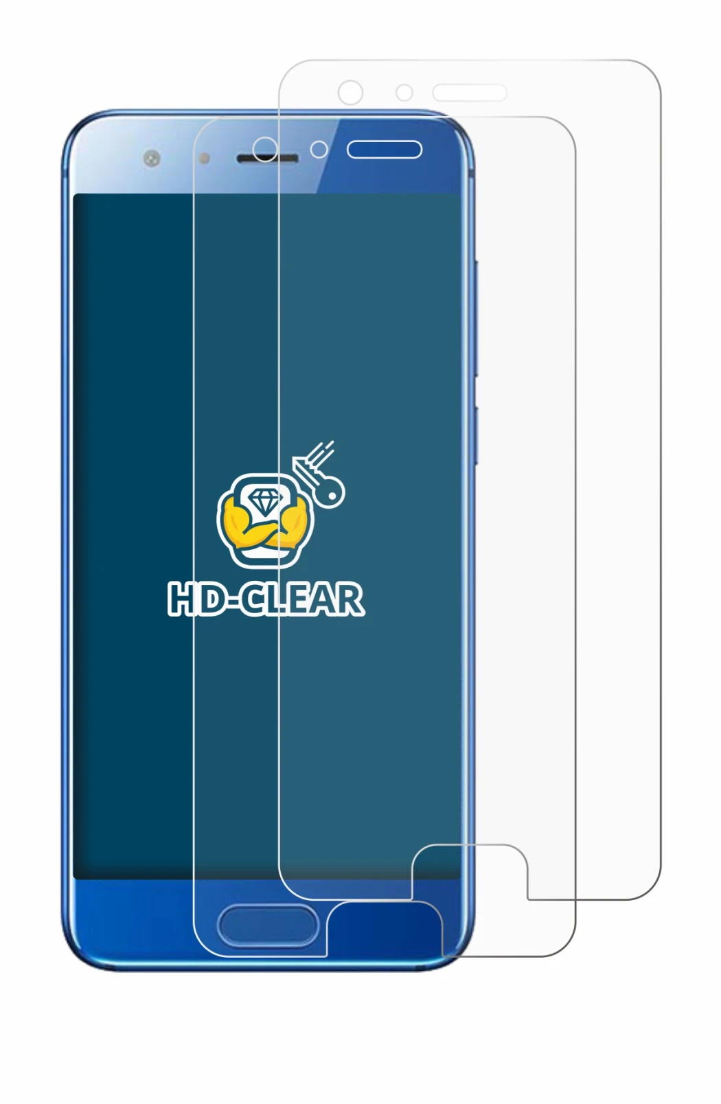 Imagen del dispositivo Honor 9 con una amplia variedad de protectores de pantalla.