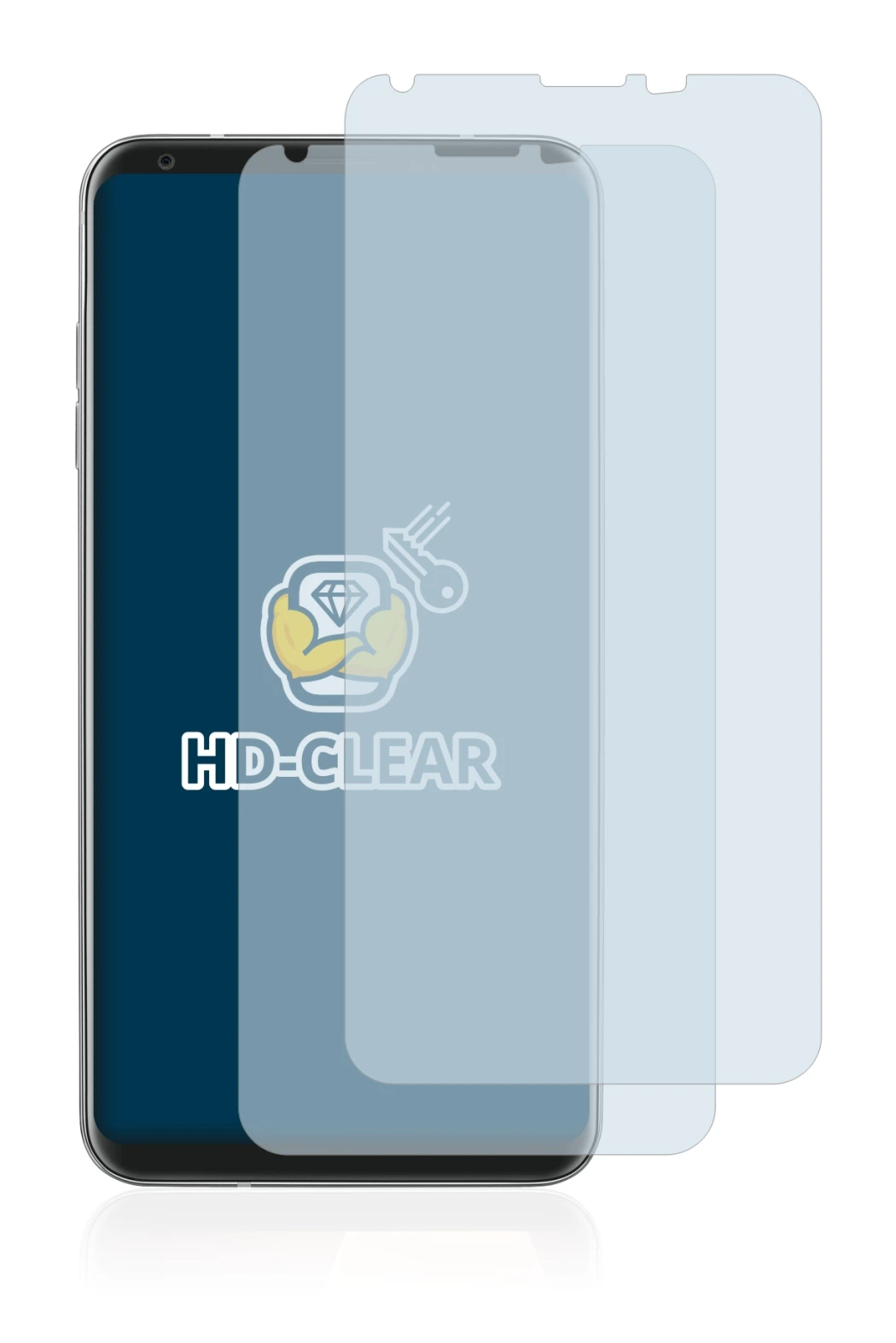Imagen del dispositivo LG V30 con una amplia variedad de protectores de pantalla.
