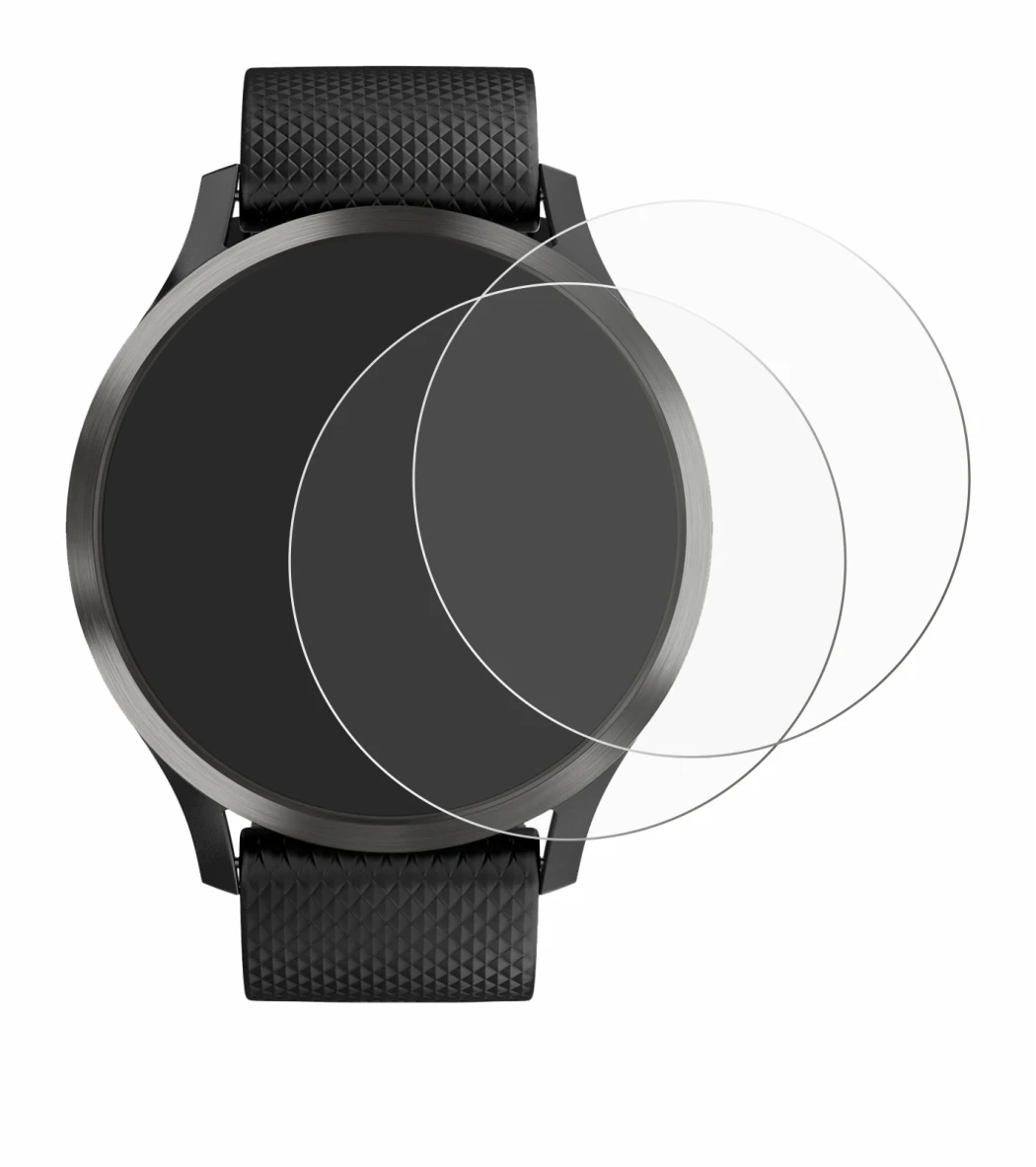 Imagen del dispositivo Garmin vivomove HR con una amplia variedad de protectores de pantalla.