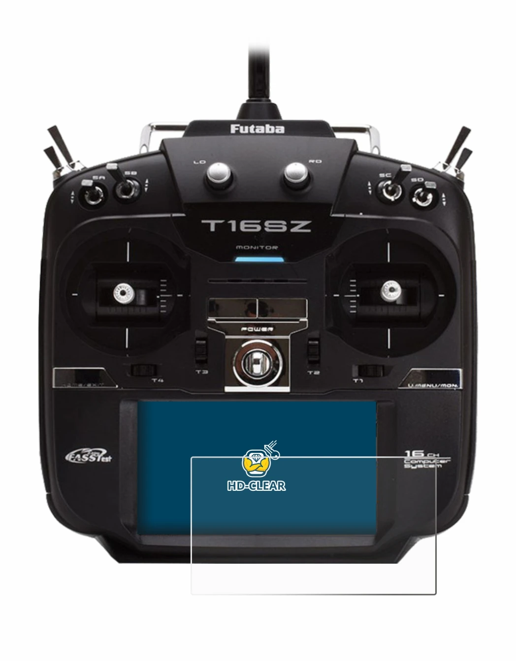Imagen del dispositivo Robbe Futaba T16SZ con una amplia variedad de protectores de pantalla.
