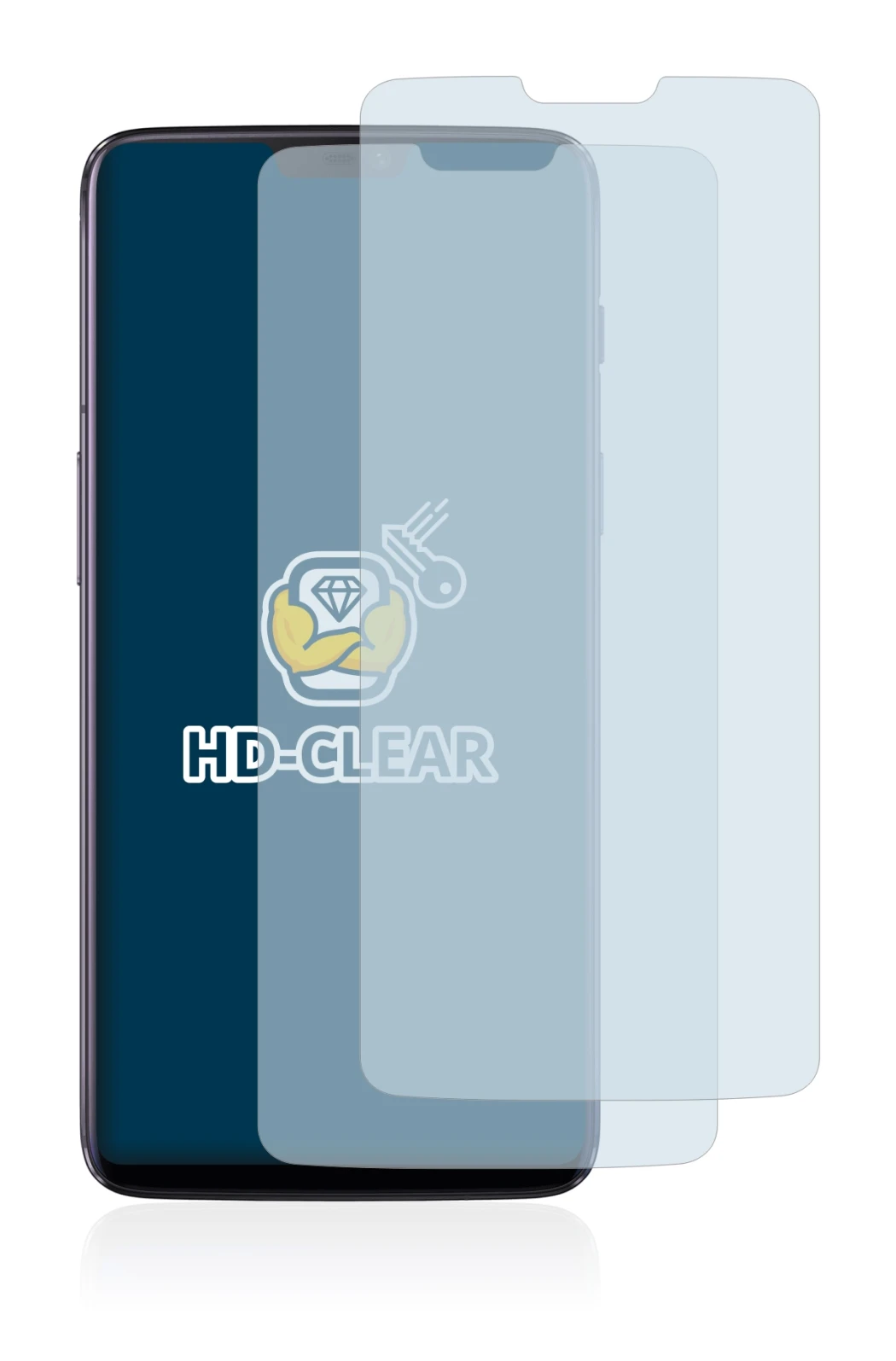 Imagen del dispositivo OnePlus 6 con una amplia variedad de protectores de pantalla.