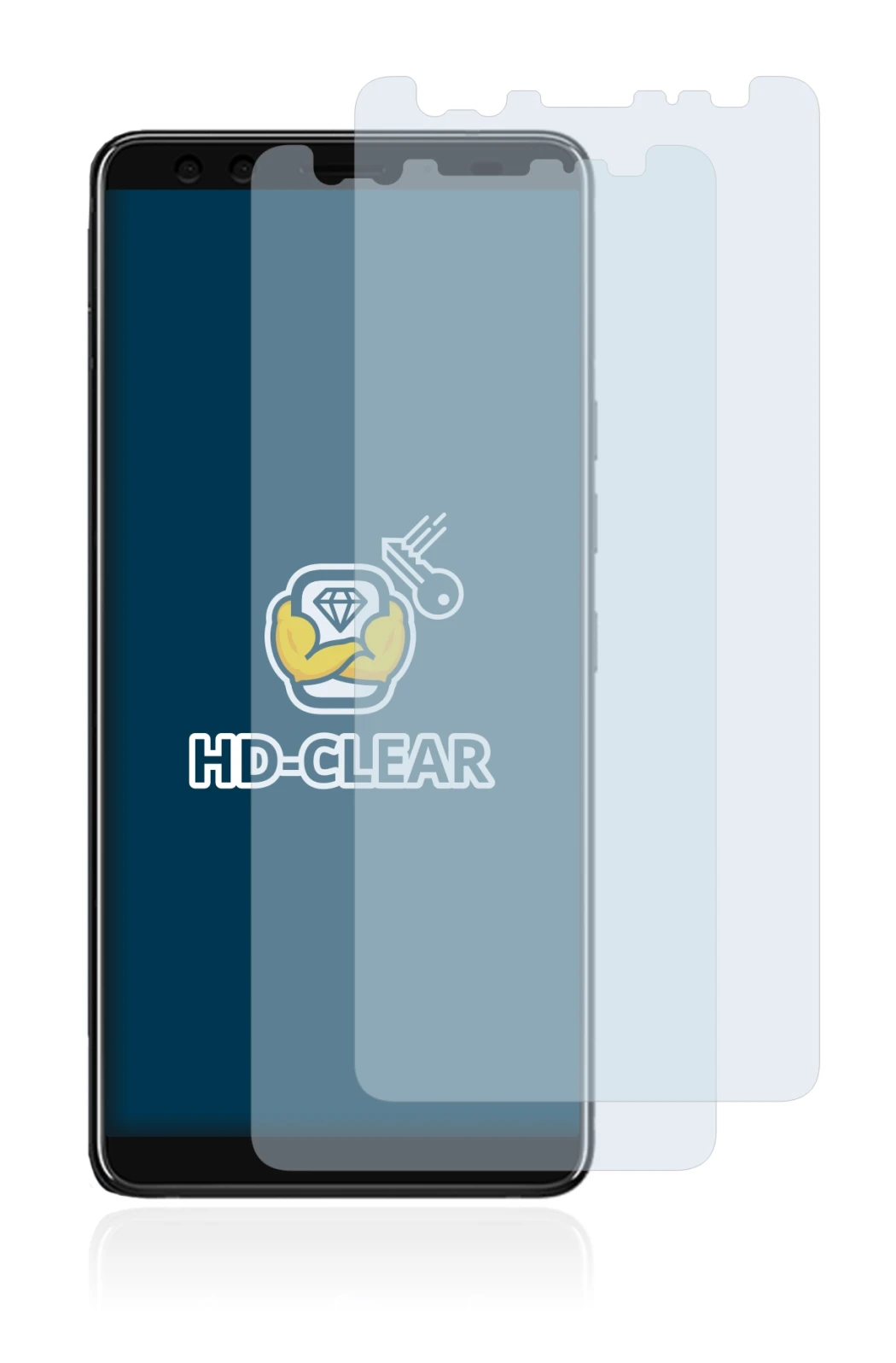 Imagen del dispositivo HTC U12 Plus con una amplia variedad de protectores de pantalla.