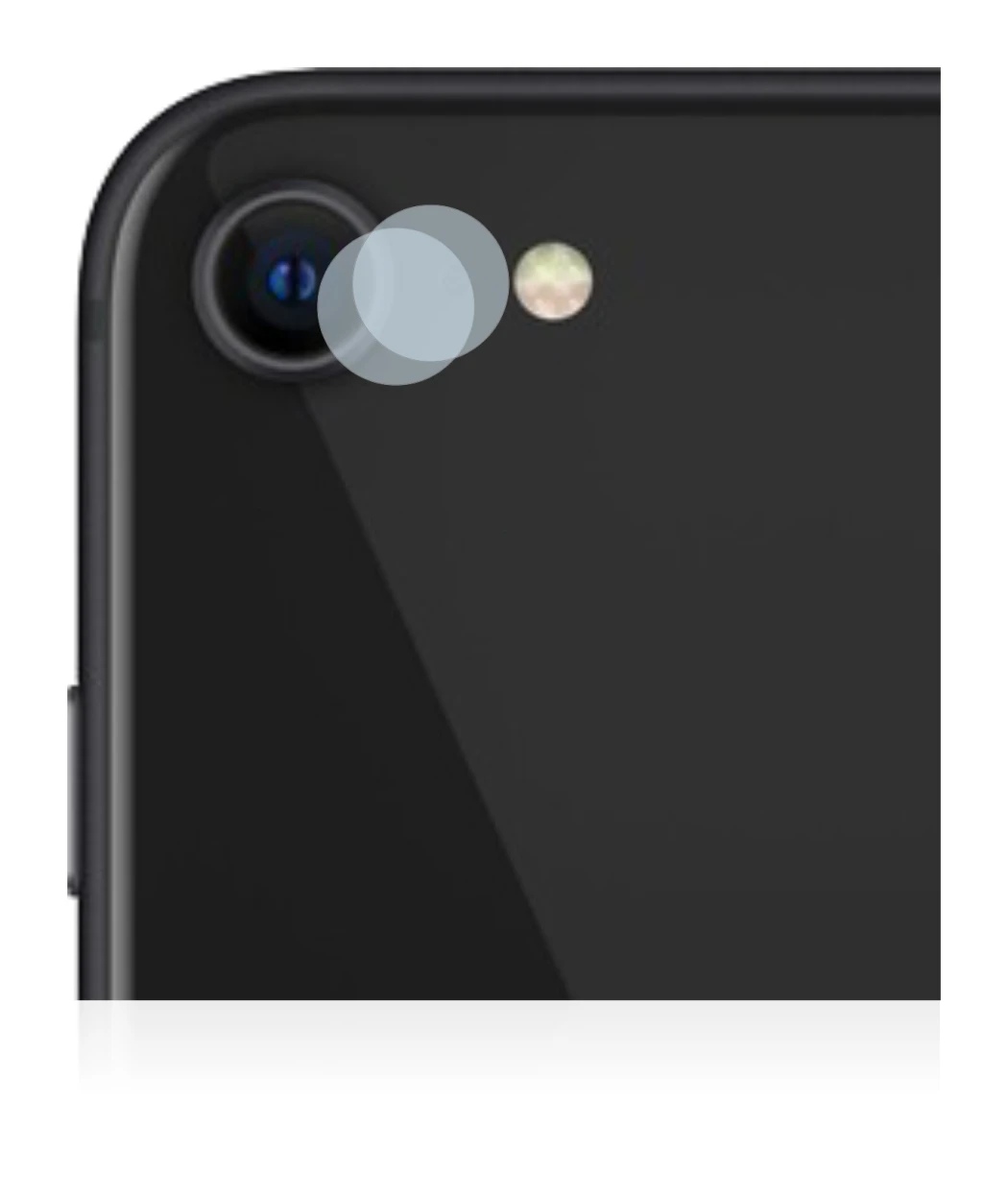 Imagen del dispositivo Apple iPhone SE 2 2020 (SÓLO Cámara) con una amplia variedad de protectores de pantalla.