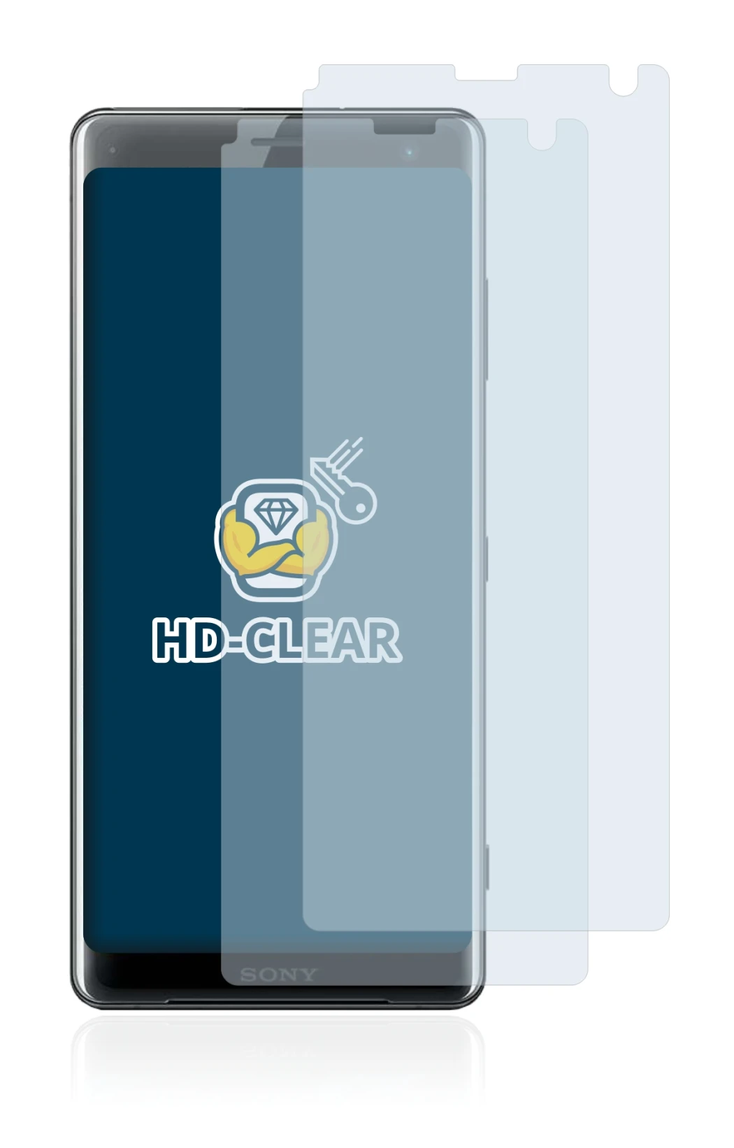 Imagen del dispositivo Sony Xperia XZ3 con una amplia variedad de protectores de pantalla.