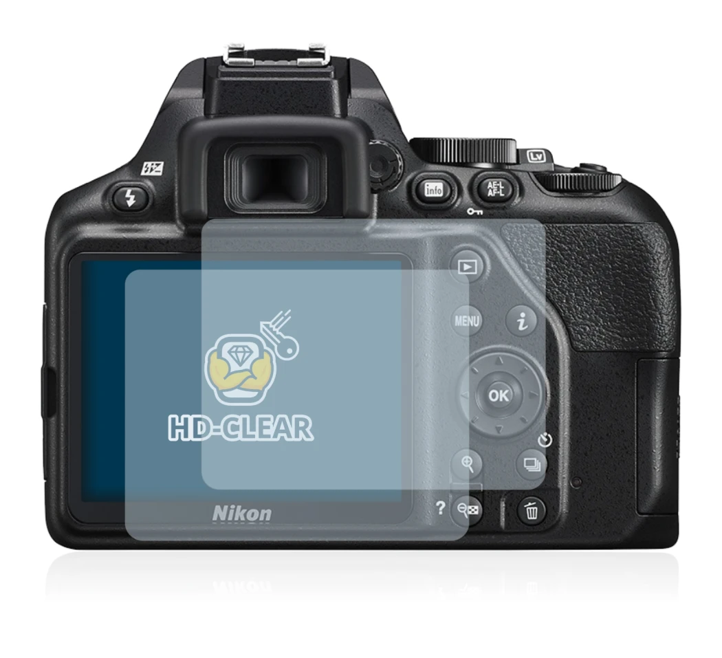 Imagen del dispositivo Nikon D3500 con una amplia variedad de protectores de pantalla.