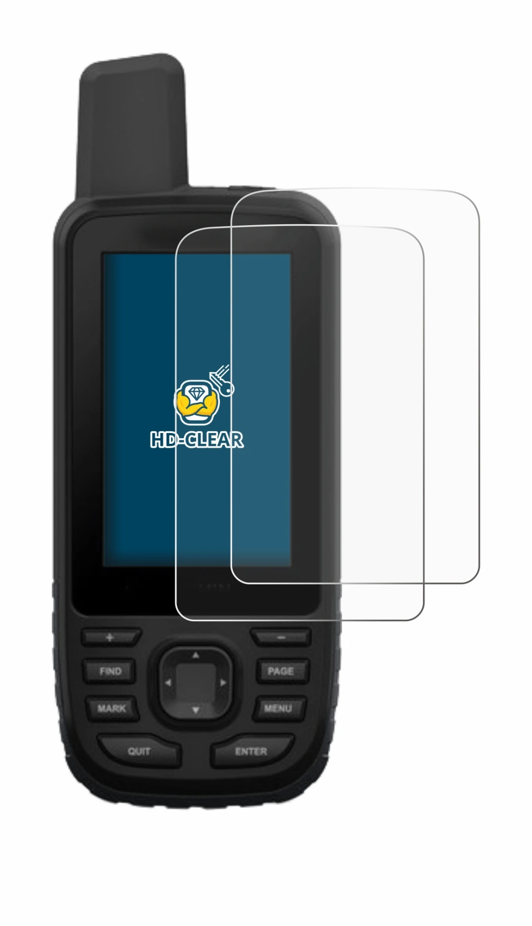 Imagen del dispositivo Garmin GPSMAP 66st con una amplia variedad de protectores de pantalla.