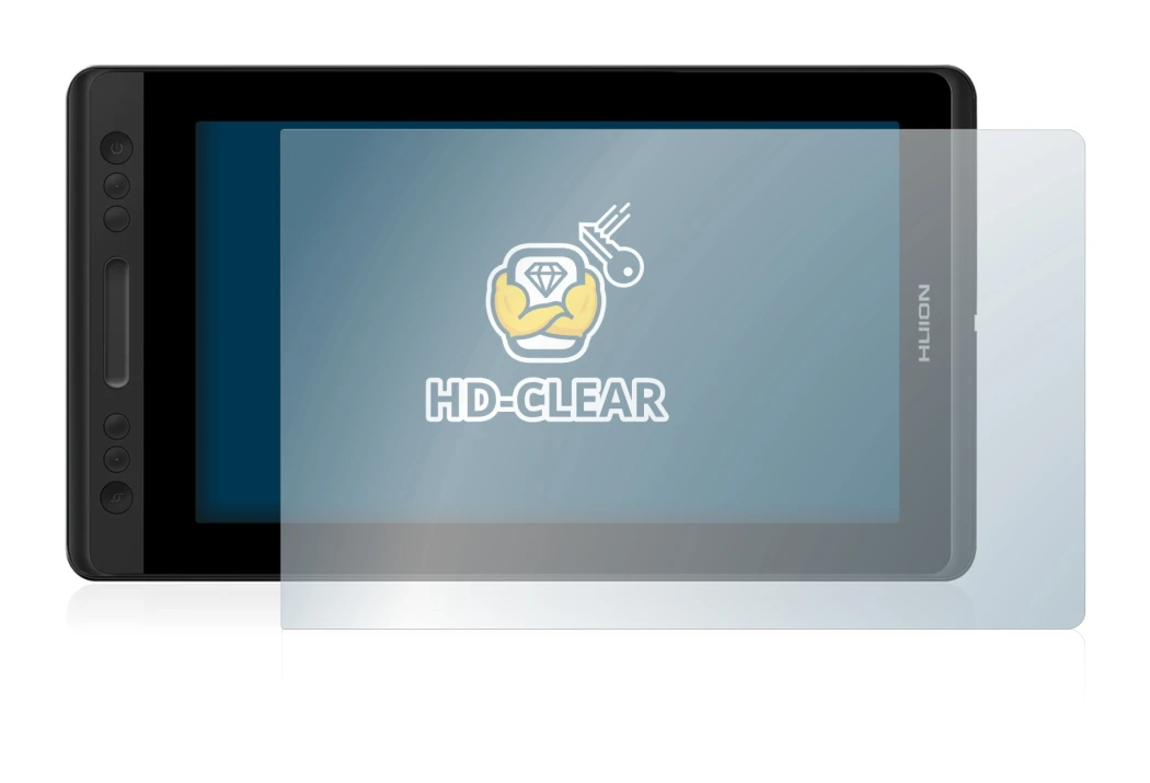 Imagen del dispositivo Huion Kamvas Pro 13 con una amplia variedad de protectores de pantalla.