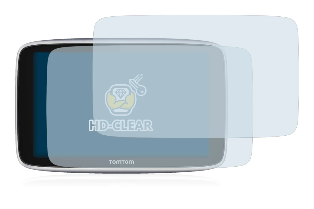 Imagen del dispositivo TomTom GO Premium X con una amplia variedad de protectores de pantalla.