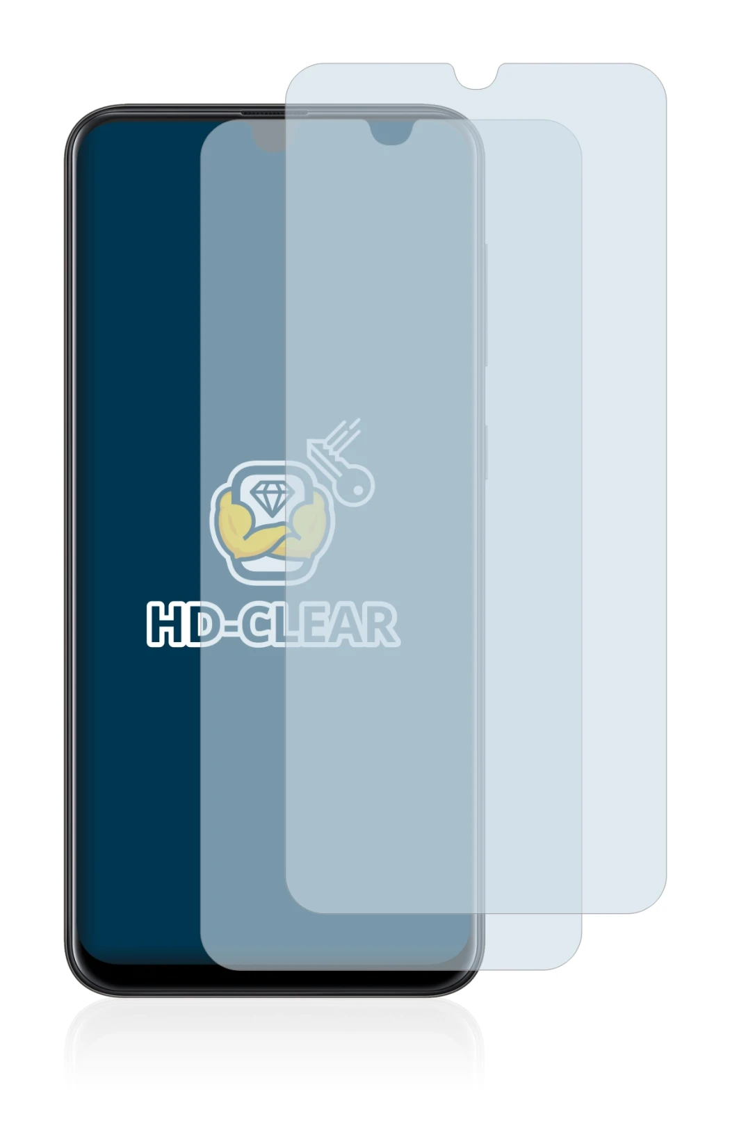 Imagen del dispositivo Samsung Galaxy A20 con una amplia variedad de protectores de pantalla.