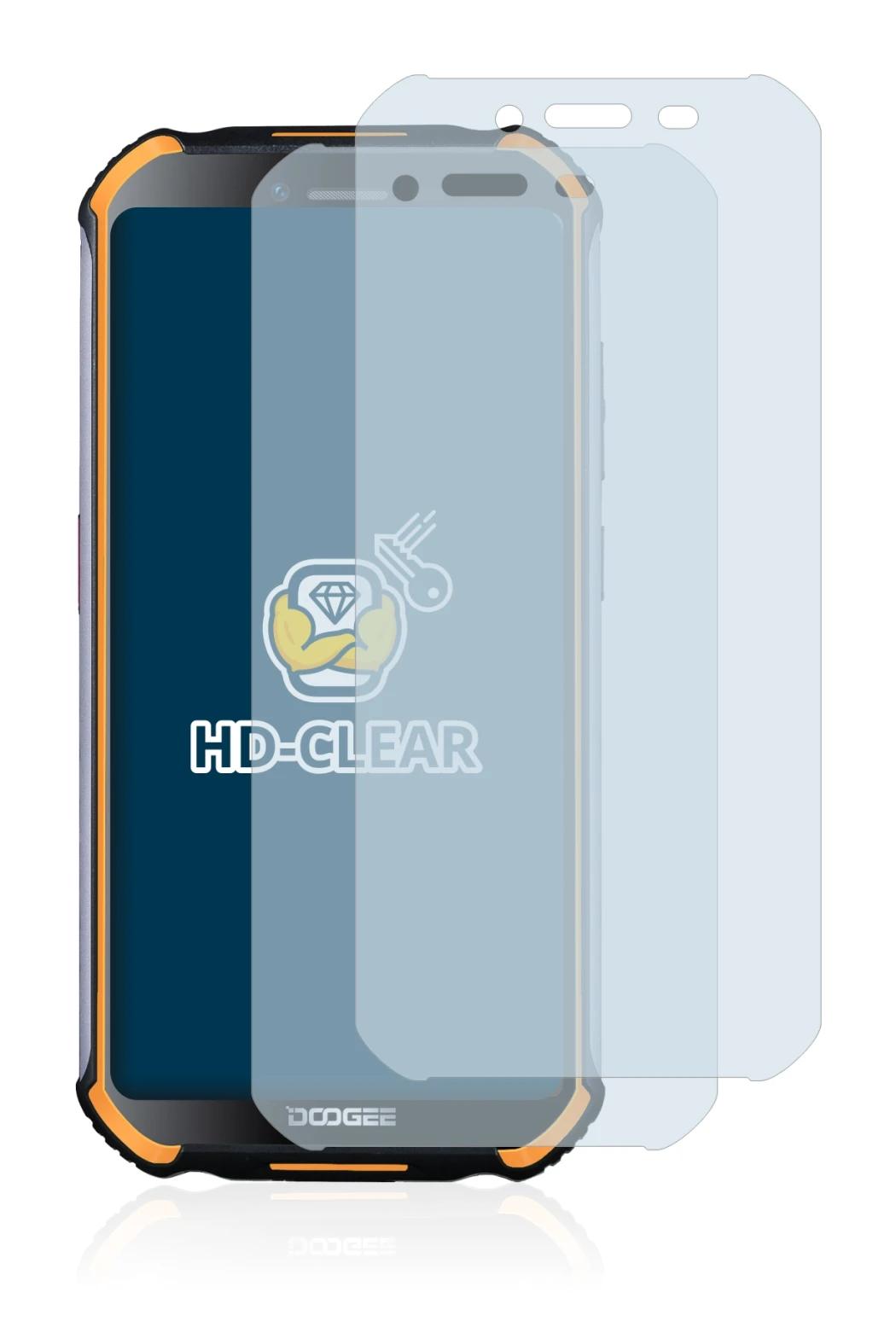 Imagen del dispositivo Doogee S40 con una amplia variedad de protectores de pantalla.